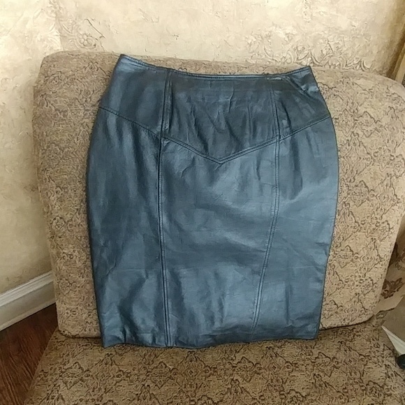 pelle cuir Dresses & Skirts - Pelle Cuir Black Leather Skirt